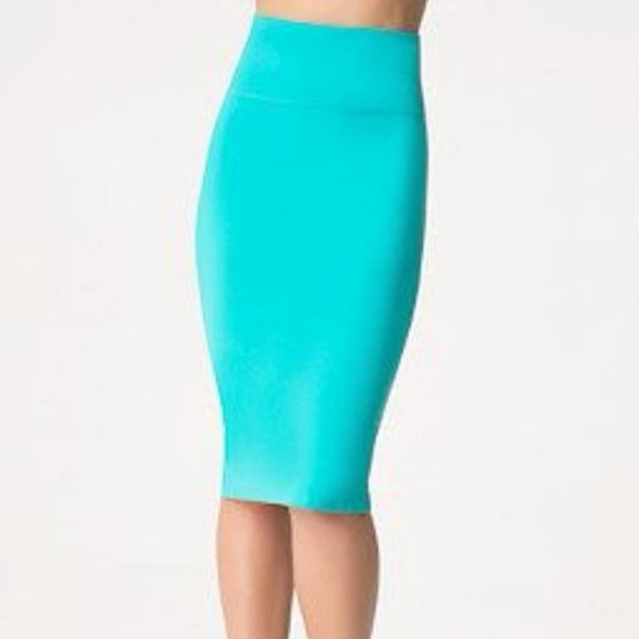 Bebe Blue Knit Pencil Skirt Size XS - Picture 15 of 15